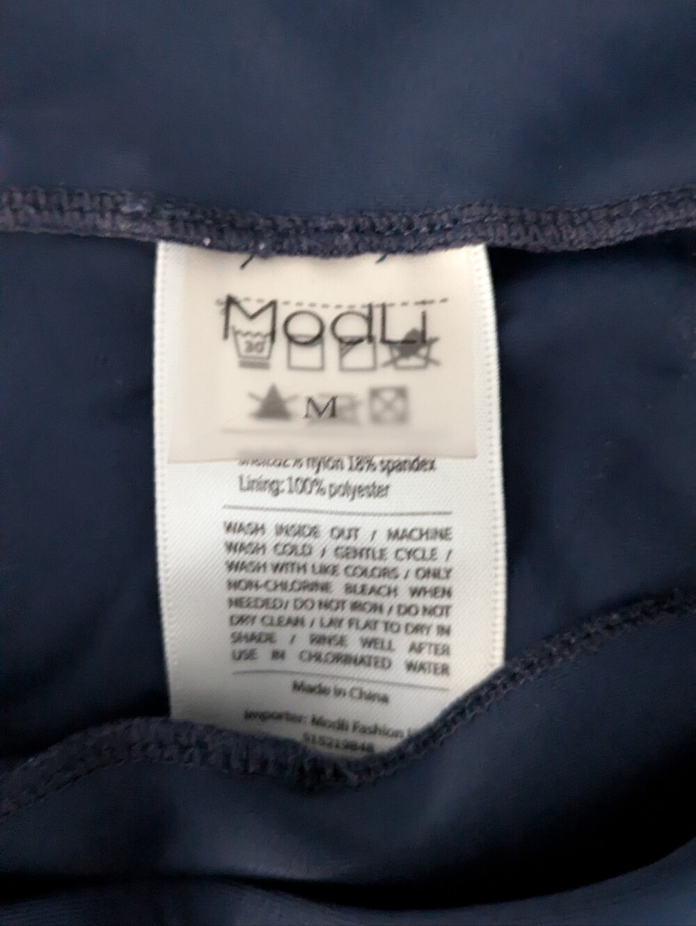Modli Calypsa Women's Navy Blue Loose Fit Maya Tankini & Swim Shorts Set Medium - Picture 3 of 3
